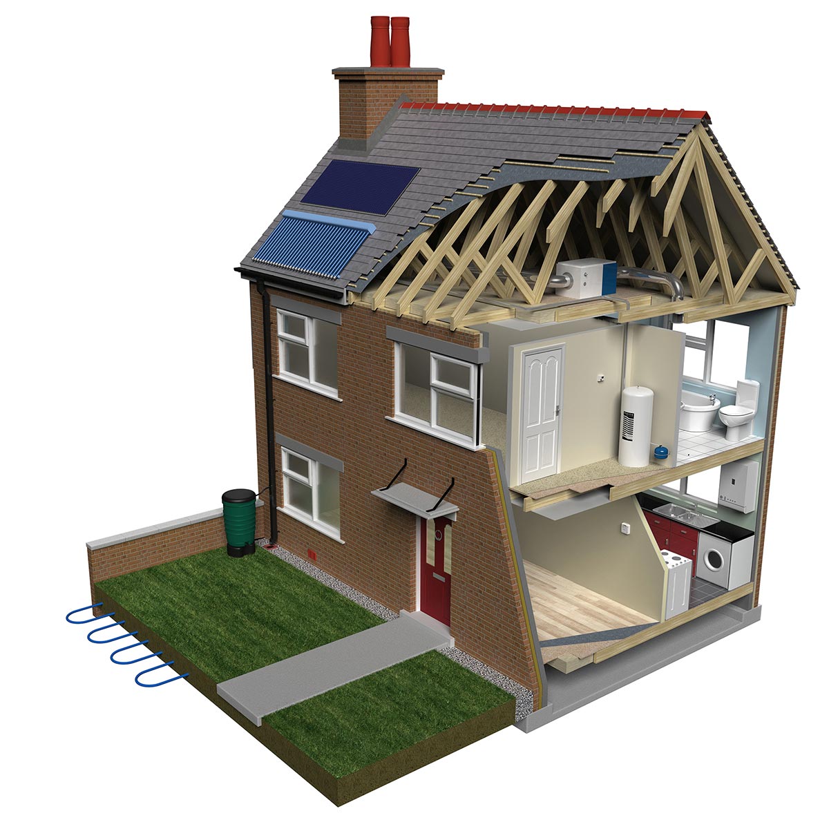 3D CGI - House Cutaway