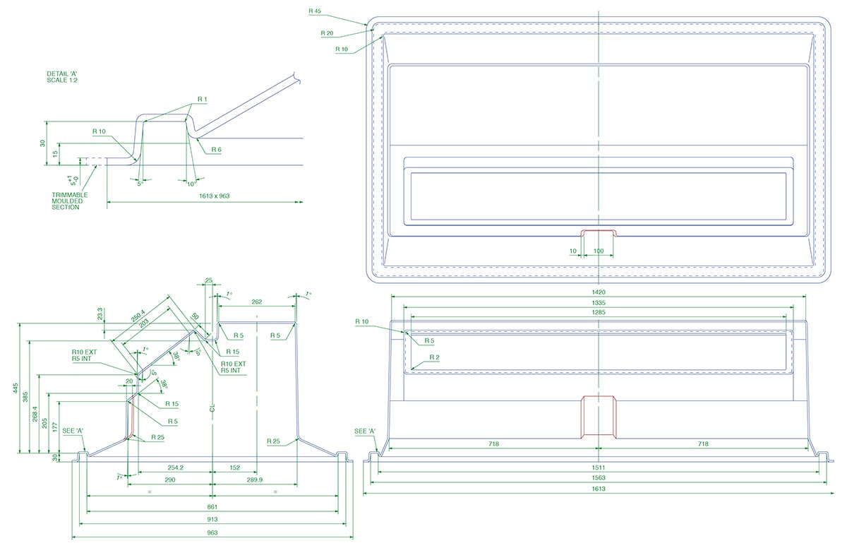 CAD - Lid Manufacturing Drawing
