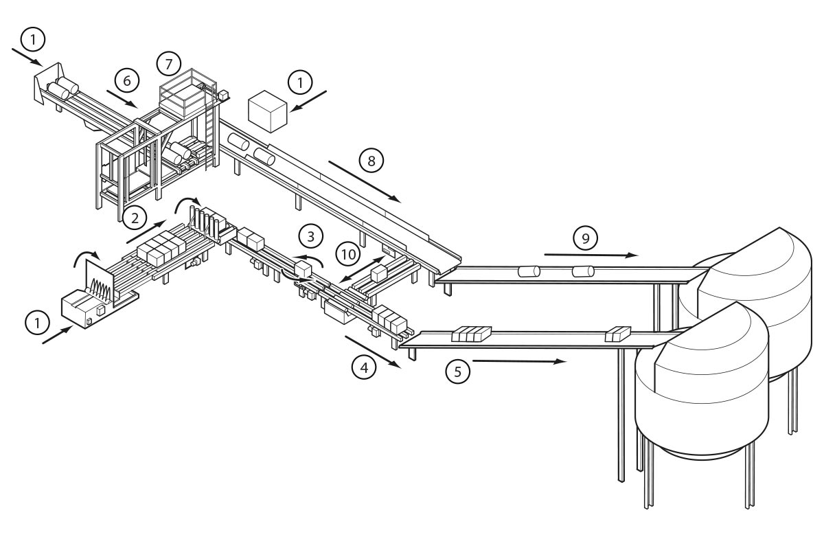 Technical Illustration - Pulp Packaging Assembly