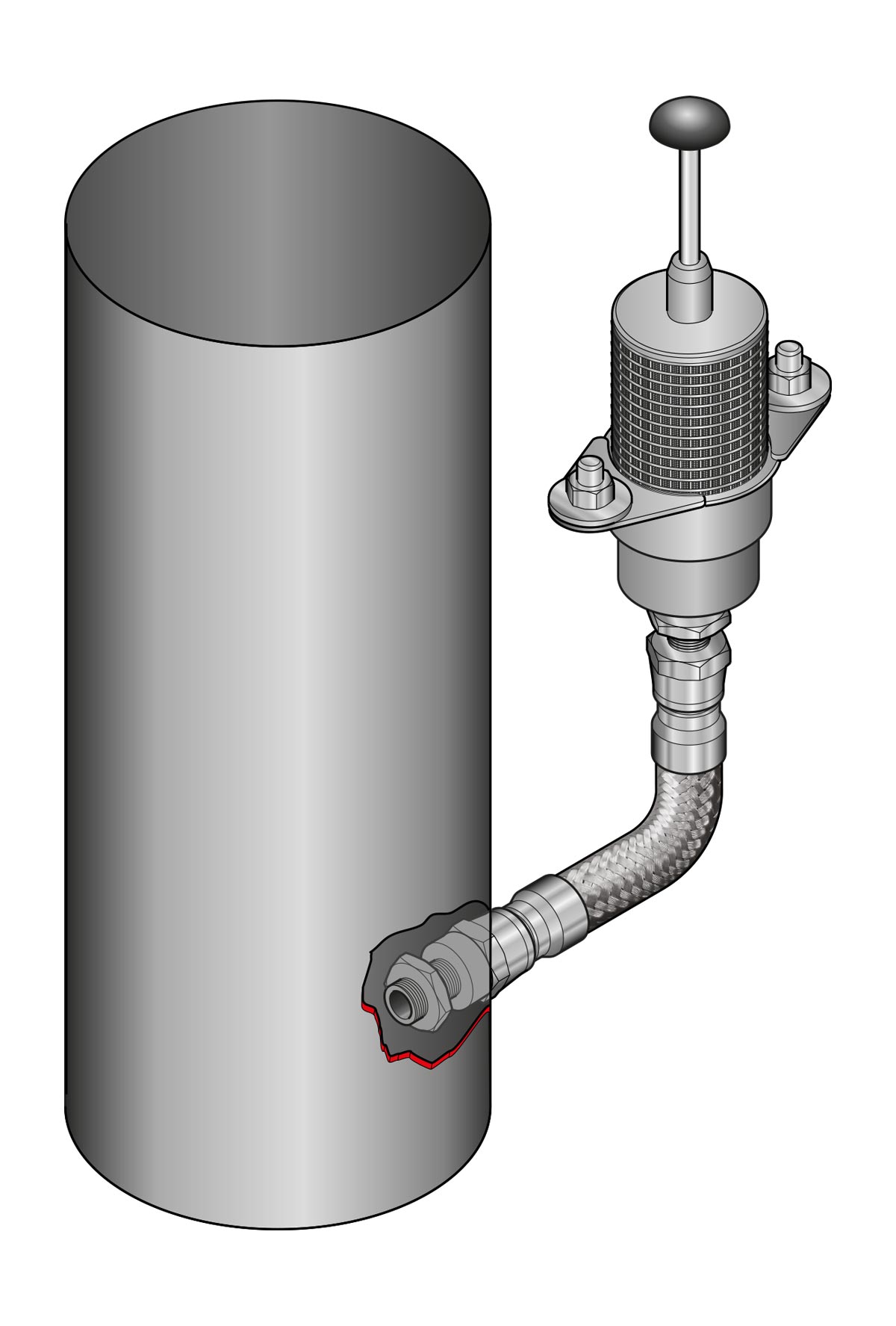 Technical Illustration - Drainback Plunger